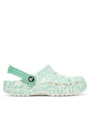 Crocs Klapki BAYA GRAPHIC CLOG 206230-3U3 Biały. Białe klapki Crocs, bez wzorów, z tworzywa sztucznego, bez obcasa. Za 239.99 zł.