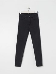 Jeansy skinny mid waist - szary. Szare jeansy Sinsay, l, bez wzorów. Za 39.99 zł.