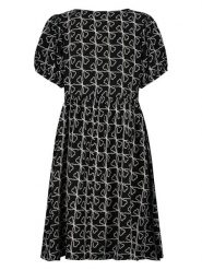 Sublevel Sukienka w kolorze czarno-białym rozmiar: XL. Czarne sukienki Sublevel, xl, bez wzorów, z wiskozy, bez kołnierzyka, bez ramiączek, midi. Za 109.52 zł.