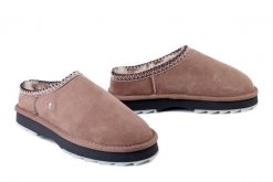 EMU AUSTRALIA Sharky Scuff W13179 mushroom, kapcie damskie. Brązowe obuwie domowe EMU Australia, bez wzorów, z gumy, bez zapięcia. Za 429.90 zł.