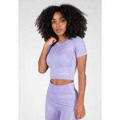 Selah Bezszwowe Crop Top ilac. Fioletowe topy GORILLA WEAR, bez wzorów, bez kołnierzyka, bez ramiączek. Za 229.00 zł.