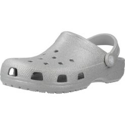 Buty CROCS CLASSIC GLITTER CLOG Szary. Szare sandały Crocs, z materiału, trekkingowe. Za 211.00 zł.