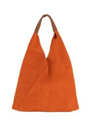 Mila Blu Skórzana torebka "Mirtillo" w kolorze pomarańczowym - 34 x 39 x 8 cm rozmiar: onesize. Pomarańczowe torby na ramię Mila Blu, bez wzorów, z materiału, na ramię, bez dodatków. Za 224.52 zł.