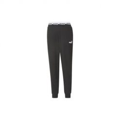 Spodnie sportowe damskie Puma Amplified. Czarne spodnie dresowe Puma, bez wzorów, z dresówki. Za 99.00 zł.