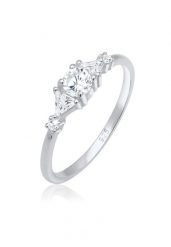 Elli PREMIUM Damskie Filigranowe Geo mieniące się kryształami cyrkonii w pozłacanym srebrze 925 Sterling Silver Pierścionki 1 ct. Szare pierścionki Elli PREMIUM, z cyrkonią, pozłacane. Za 238.99 zł.