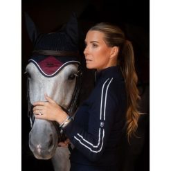 Damski sweter 1/4 zip Equestrian Stockholm. Niebieskie swetry EQUESTRIAN STOCKHOLM, na zimę, bez wzorów, bez ramiączek. Za 558.00 zł.