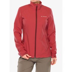 Kurtka softshell damska Vaude Hurricane Jacket IV. Czerwone kurtki sportowe Vaude, bez wzorów, z softshellu, bez kaptura, trekkingowe. Za 392.99 zł.