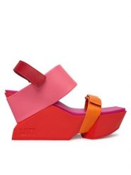 United Nude Sandały Brutt Sandal 1098396416 Różowy. Czerwone sandały United Nude, bez wzorów, ze skóry, bez obcasa, na koturnie, bez zapięcia. Za 1,229.00 zł.