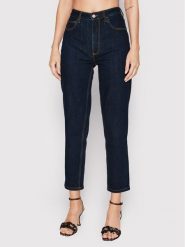 Guess Jeansy W2YA21 D4NH4 Granatowy Tapered Leg. Niebieskie jeansy Guess, z aplikacjami. Za 479.99 zł.