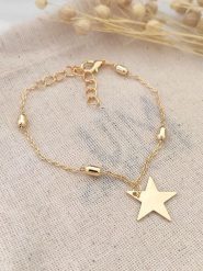 Atelier MIU Pozłacana bransoletka z elementami ozdobnymi rozmiar: onesize. Żółte bransoletki Atelier MIU, pozłacane. Za 26.99 zł.