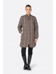 Ilse Jacobsen Płaszcz pikowany w kolorze szarobrązowym ze wzorem rozmiar: 38. Brązowe płaszcze Ilse Jacobsen, bez wzorów, bez kaptura. Za 333.95 zł.