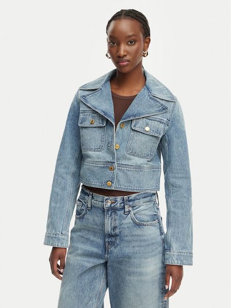 MICHAEL Michael Kors Kurtka jeansowa MS610DYLAA Niebieski Regular Fit. Niebieskie kurtki MICHAEL Michael Kors, xl, bez wzorów, z bawełny, bez kaptura. Za 543.99 zł.