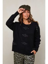 Soft Cashmere Sweter w kolorze czarnym rozmiar: 38/40. Czarne swetry Soft Cashmere, bez wzorów, bez ramiączek. Za 107.97 zł.