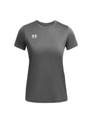 Koszulka piłkarska damska Under Armour UA W's Ch. Train Ss - szara. Szare bluzki Under Armour, s, bez wzorów, z materiału, bez kołnierzyka, bez ramiączek. Za 119.99 zł.