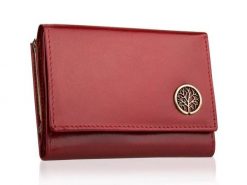 Portfel damski BETLEWSKI BPD-BF-14 CZERWONY. Czerwone portfele Betlewski, bez wzorów, ze skóry. Za 149.00 zł.