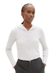 Tom Tailor Bluza w kolorze szarym rozmiar: L. Szare bluzy Tom Tailor, l, bez wzorów, prążkowane, bez kaptura. Za 48.73 zł.