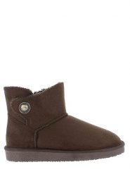 Blackfield Botki zimowe "Cayuga" w kolorze ciemnobrązowym rozmiar: 38. Brązowe botki Blackfield, na zimę, z aplikacjami, z materiału, z okrągłym noskiem, bez obcasa, na platformie, bez zapięcia. Za 125.85 zł.