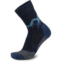 Skarpety trekkingowe damskie Meindl MT3.5 Lady z wełną merino. Niebieskie skarpety Meindl, bez wzorów, z wełny. Za 95.90 zł.