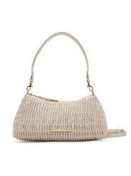 Calvin Klein Torebka Ruched Drop Shoulder Bag LV04K3088G Beżowy. Brązowe torebki klasyczne Calvin Klein, bez wzorów, ze skóry, bez dodatków. Za 529.99 zł.