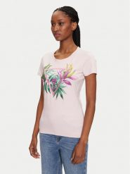 Guess T-Shirt 172941 Różowy Classic Fit. Czerwone t-shirty Guess, xl, z aplikacjami, z bawełny, bez kołnierzyka, bez ramiączek. Za 119.99 zł.