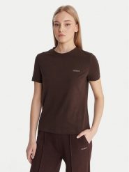 Guess T-Shirt V6RI07 J1314 Brązowy Regular Fit. Brązowe t-shirty Guess, l, z aplikacjami, z bawełny, bez kołnierzyka, bez ramiączek. Za 159.99 zł.