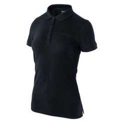 Koszulka polo damska Hi-Tec Lady Romso - czarna, Rozmiar XL. Czarne koszulki polo Hi-tec, xl, bez wzorów, z bawełny, bez kołnierzyka, bez ramiączek. Za 54.99 zł.