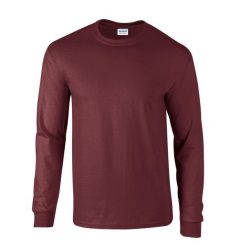 Ultra Bawełniana Koszulka Z Długim Rękawem Unisex Dla Dorosłych. Brązowe bluzki GILDAN, s, bez wzorów, z bawełny, sportowe, bez kołnierzyka, bez ramiączek. Za 60.99 zł.