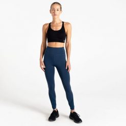 Legginsy turystyczne damskie Power. Niebieskie legginsy Dare 2b, bez wzorów, z tkaniny. W wyprzedaży za 209.99 zł.