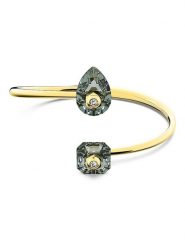 Swarovski Pozłacana bransoletka z elementami ozdobnymi rozmiar: S. Szare bransoletki SWAROVSKI, z kryształem, metalowe. Za 382.89 zł.