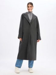 Noisy May Płaszcz Kobiety szary, L. Szare płaszcze Noisy may, l, bez wzorów, bez kaptura. Za 499.95 zł.