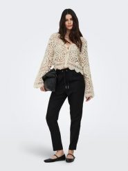 ONLY Sweter w kolorze beżowym rozmiar: XL. Brązowe swetry Only, xl, bez wzorów, z bawełny, bez ramiączek. Za 104.89 zł.
