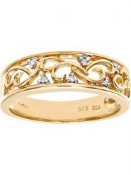 Revoni Złoty pierścionek z diamentami rozmiar: 49. Żółte pierścionki Revoni, z diamentem, złote. Za 2,479.99 zł.