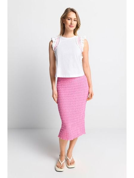 Rich & Royal Bluzka w kolorze białym rozmiar: XL. Białe bluzki Rich & Royal, xl, bez wzorów, z bawełny, bez kołnierzyka, bez ramiączek. Za 100.75 zł.