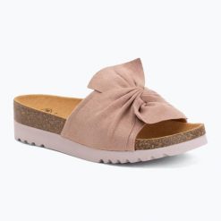 Klapki damskie Scholl Princess Med. Czerwone klapki Scholl, bez wzorów, z materiału, bez obcasa. Za 289.99 zł.