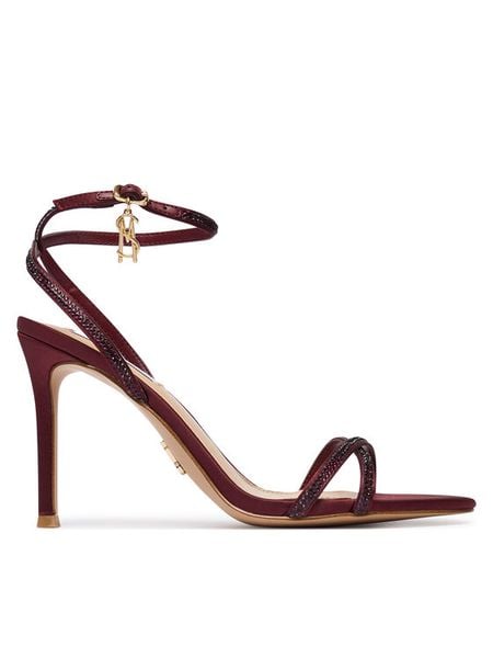 Steve Madden Sandały 11005123 Bordowy. Czerwone sandały Steve Madden, bez wzorów, ze skóry, bez obcasa, na szpilce, bez zapięcia. Za 519.99 zł.
