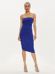 NORMA KAMALI Sukienka koktajlowa KK1243PLB32805 Niebieski Slim Fit. Niebieskie sukienki Norma Kamali, l, bez wzorów, z syntetyku, wizytowe, bez kołnierzyka, bez ramiączek. Za 639.99 zł.