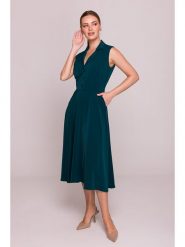 Stylove Sukienka w kolorze ciemnozielonym rozmiar: S. Zielone sukienki Stylove, s, bez wzorów, bez kołnierzyka, bez ramiączek, midi. Za 313.45 zł.