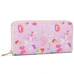 ACCCESSORIES 1W1-016-SS20 Różowy. Czerwone portfele ACCCESSORIES, bez wzorów, ze skóry ekologicznej. Za 29.99 zł.