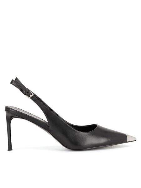 Eva Minge Szpilki LIA-V1538-235-1 Czarny. Czarne szpilki Eva Minge, bez wzorów, ze skóry, bez obcasa, na szpilce, bez zapięcia. Za 343.99 zł.