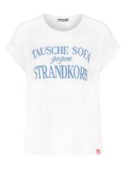 Eight2Nine Koszulka w kolorze białym rozmiar: L. Białe bluzki Eight2Nine, l, bez wzorów, z bawełny, bez kołnierzyka, bez ramiączek. Za 43.99 zł.