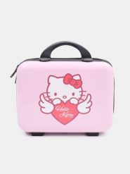 Kosmetyczka podróżna Hello Kitty - różowy. Czerwone kufry i kosmetyczki Sinsay, bez wzorów, bez dodatków. Za 69.99 zł.