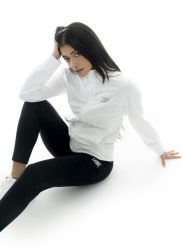 Bluza z bawełna z zamek błyskawiczny na co dzień. Fioletowe bluzy sportowe LEONE 1947 APPAREL, xl, bez wzorów, z bawełny, bez kaptura. Za 383.11 zł.
