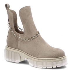 Beżowe Botki Lemar Skórzane Buty Damskie. Brązowe botki Lemar, bez wzorów, bez obcasa, bez zapięcia. Za 280.99 zł.