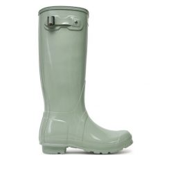 Kalosze Hunter. Zielone kalosze Hunter, bez wzorów. Za 241.99 zł.