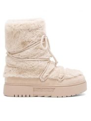 Jenny Fairy Trzewiki WS5895-05 Beżowy. Brązowe botki Jenny Fairy, bez wzorów, z materiału, bez obcasa, na płaskiej podeszwie, bez zapięcia. Za 199.99 zł.