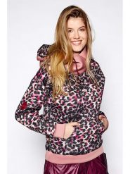 Waikane Vibe Bluza w kolorze różowo-czerwonym ze wzorem rozmiar: onesize. Czerwone bluzy Waikane Vibe, z aplikacjami, z kapturem. Za 105.63 zł.