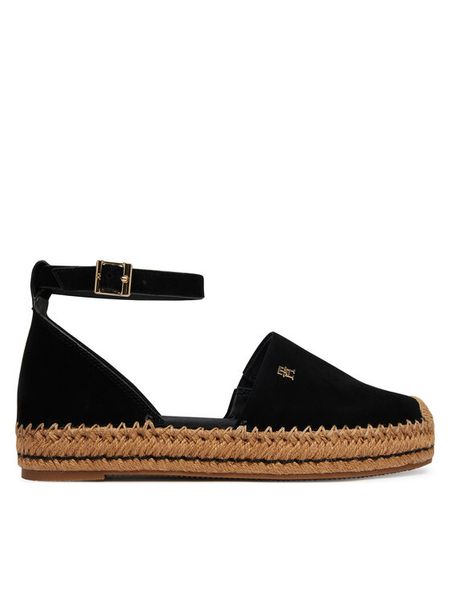 Tommy Hilfiger Espadryle Th Platform Espad Suede Strap FW0FW09144 Czarny. Czarne espadryle TOMMY HILFIGER, bez wzorów, ze skóry, bez obcasa, bez zapięcia. Za 299.99 zł.