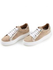 Anna Morellini Skórzane sneakersy "Valenza" w kolorze beżowym rozmiar: 38. Brązowe trampki Anna Morellini, bez wzorów, bez zapięcia. Za 325.03 zł.