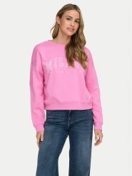 ONLY Bluza 15254183 Różowy Loose Fit. Czerwone bluzy Only, s, bez wzorów, z bawełny, bez kaptura. Za 109.99 zł.