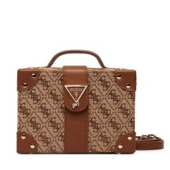 Torebka Guess. Brązowe torebki klasyczne Guess, z aplikacjami, bez dodatków. Za 344.99 zł.
